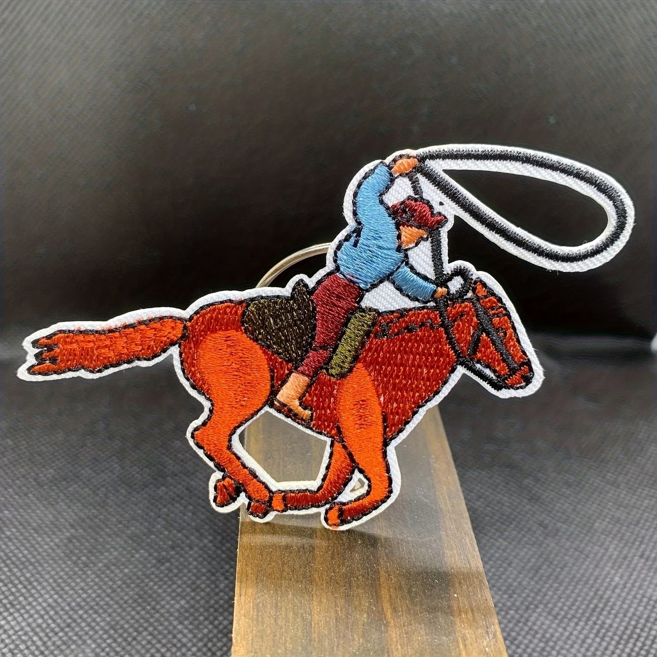 Set of 2 Western Cowboy Embroidered Fabric Patches for Clothing, Hats, and Bags - Iron or Sew On Decorative Embroidery Patches
