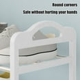 thumbnail image 4 of Oggfader Nail-Free 4 Tier Shoe Rack White, Minimalist Space Saving Shoe Storage, No Drill Assembly, Compact for Entryway Small Apartment, 4 of 6