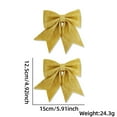 thumbnail image 3 of Adarl 2 Pcs Christmas Bow, Christmas Decoration, Bow Christmas Wreath , Christmas Tree Hanging Decoration, 3 of 7