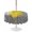 Yellow, variant on Outdoor Tablecloth with Umbrella Hole for Patio/Picnic/Party/Camping, Red Cement Gray Waterproof Table Cloth Round Cover Washable, Modern Abstract Art Red (Dia 60")