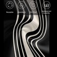 thumbnail image 5 of Black Beige Striped Cloth Napkins, Modern Farmhouse Retro Lines Washable and Reusable Dinner Napkins Set of 6, Table Napkin for Kitchen Party Birthday Wedding Hotel Housewarming 20"x20", 5 of 8