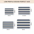 thumbnail image 5 of Navy Blue Khaki Striped Door Mat Indoor Outdoor, Gradient Horizontal Lines Non Slip Welcome Mat with Rubber Backing, Absorbent Fabric Front Door Mats Entryway Rug for Home Patio Entrance 18"x30", 5 of 9