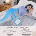 thumbnail image 4 of Teler Weighted Blanket for Adults 20 lbs, 60" x 80" Cooling Printed Heavy Blanket for Bed Sofa, Gray, 4 of 7