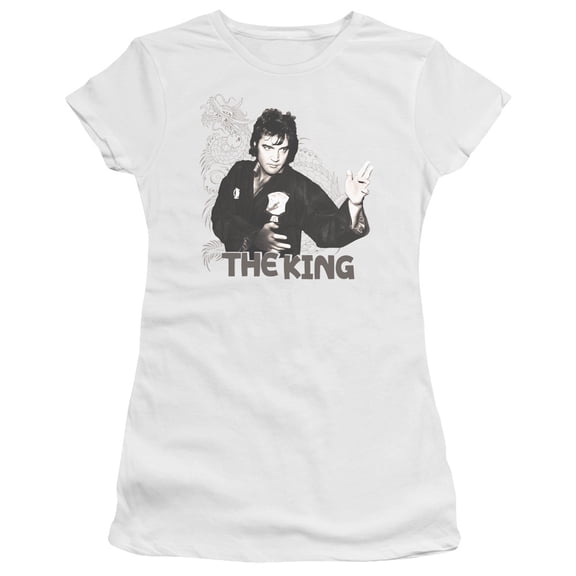Elvis Presley - Fighting King - Juniors Teen Girls Cap Sleeve Shirt - X-Large