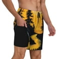 thumbnail image 2 of Fotbe Sunset River Pine Trees Men’s Swim Trunks Quick Dry Swim Shorts Board Shorts with Mesh Lining-XX-Large, 2 of 9