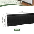 thumbnail image 2 of Uxcell Door Sweep Aluminum Alloy Brush Sweeps, Black PP Brush Fit for Gaps of Door Bottom - H-Shape Holder Black 3.1 Inch, 2 of 5