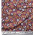 thumbnail image 1 of Soimoi Poly Georgette Fabric Flower Artistic Printed Fabric 1 Yard 42 Inch Wide, 1 of 3