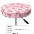 thumbnail image 4 of Xecao's Strawberries Print Stool Covers offer stylish, washable protection for PU round bar stools, perfect for home or commercial use., 4 of 7