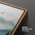 thumbnail image 5 of IDEA4WALL Framed Canvas Print Wall Art Set of 3 Watercolor Pastel Mountain Range Pine Tree Forest Nature Wilderness Geometric Modern Art Floral Calm/Relax/Cozy for Rooms - Natural 16"x24"x3, 5 of 5