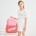thumbnail image 5 of Color Block Sport Print Backpack Lightweight Waterproof Casual School Bookbag For Elementary Daily Travel Outdoor for Ages 5rd 5th 7th 9th, 5 of 8