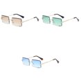 thumbnail image 1 of De Sol Sin Montura Rectangular Elegante 3x Sombras De Lentes Teñidas Sunnimix gafas de sol cuadradas sin montura, 1 of 8