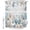 gray, variant on Shower Curtains for Bathroom, Coastal Fall Waterproof Fabric Shower Curtain, White Pumpkin Thanksgiving Coral Starfish Decorative Bathroom Curtain for Bathtub, 72"x78", No Hooks Included