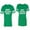 Men Green / Women Green, variant on I love My Awesome Husband wife Unisex Couple Matching Cotton Jersey style T-Shirt Contrasting stripes on sleeves (Men Green / Women Black) (Men S / Women S)