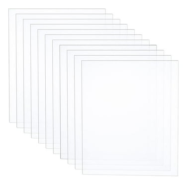 20Sheet Clear Plexiglass Sheet Panel Rectangle Perspex Transparent Acrylic Board PMMA Silce Moisture-Proof Plastic Board - 10 x 12”