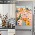 thumbnail image 3 of Yayeee Magnetic Dishwasher Cover for The Front Decoration Home Kitchen Machine Sticker Protector, Orange Cityscape Painting, 3 of 6