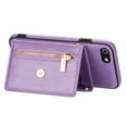 thumbnail image 2 of Allytech iPhone SE 2022 Case 2nd 3rd Gen, iPhone 8/7 Case, With Crossbody Strap Cards Slots Zipper Wallet Shockproof Protection Case Cover for Apple iPhone SE 2022/2020/ iPhone 8/7 - Purple, 2 of 5