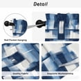thumbnail image 5 of Blue Abstract Kitchen Curtains, Modern White Brush Texture Ombre Light Filtering Window Curtain Panels, 2Pcs Rod Pocket Window Treatments Set for Cabin Bathroom Bedroom 52x45 Inches, 5 of 9