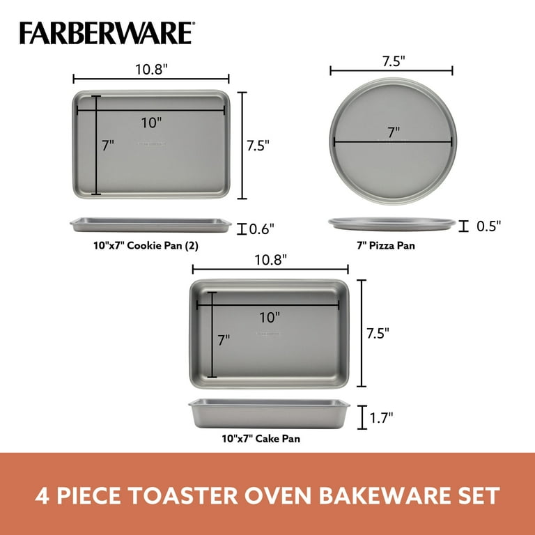 Farberware 4-Piece Toaster Oven Bakeware Set