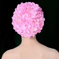 thumbnail image 2 of Women Petal Swimming Cap Flower Design Ladies Bathing Cap Swimming Pool Hat, 2 of 7
