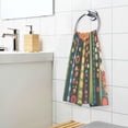 thumbnail image 3 of Yayeee 100% Cotton Hand Towels for Bathroom 16" x 28" Soft Absorbent Kitchen Towel, Red Colorful Flowers with Dots, 3 of 7