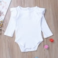 thumbnail image 2 of Qiylii Unisex Baby Boy Girl Long Sleeve Ruffle Romper Bodysuit Jumpsuit Tops Sweatshirt Winter Fall Spring Clothes, 2 of 5