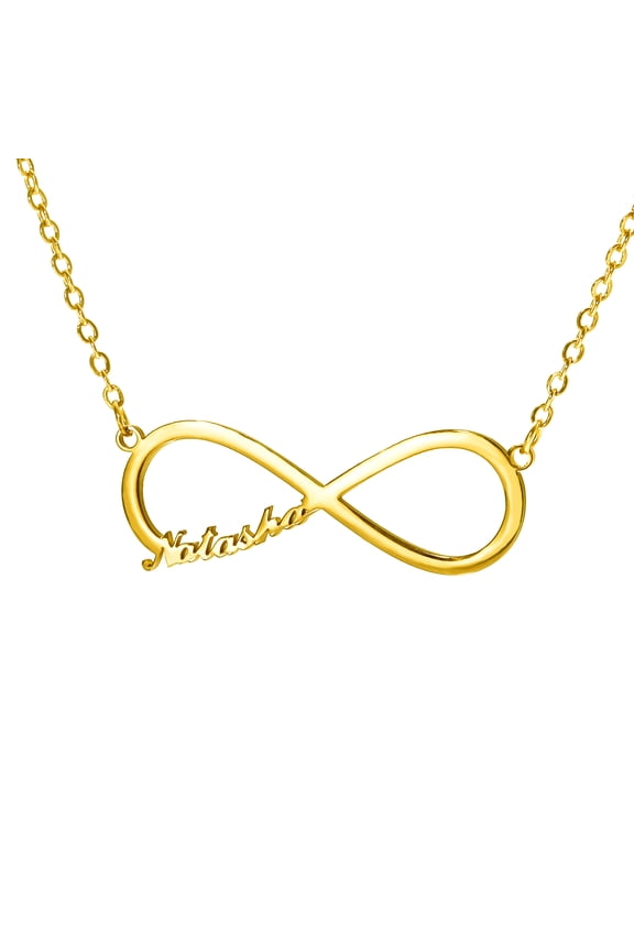 18K Gold Plated Personalized Infinity Name Necklace Customized Any Name Infinity Pendant Nacklace