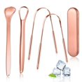 thumbnail image 1 of Copper Tongue Scraper, 4Pcs Tongue Scraper with Case Medical Grade Tongue Scrapers for Adu Gift for men/ women Gift for family SWHY--, 1 of 5
