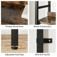 thumbnail image 4 of Tribesigns 5-Tier Industrial Bookshelf, Free Standing Wide Etagere Book Shelf for Storage and Display, Wood and Metal Bookshelves for Living Room, Home Office, Rustic Brown, 4 of 5