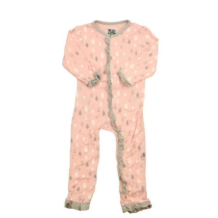 

Pre-owned Kickee Pants Girls Pink | Gray Long Sleeve Outfit size: 18-24 Months