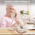thumbnail image 2 of Corded Landline Telephone with Adjustable Volume & Ringtone, Clear Sound Vintage Phone, Old Fashioned Desk Senior Telephone Decor for Home Office Hotel, 2 of 7