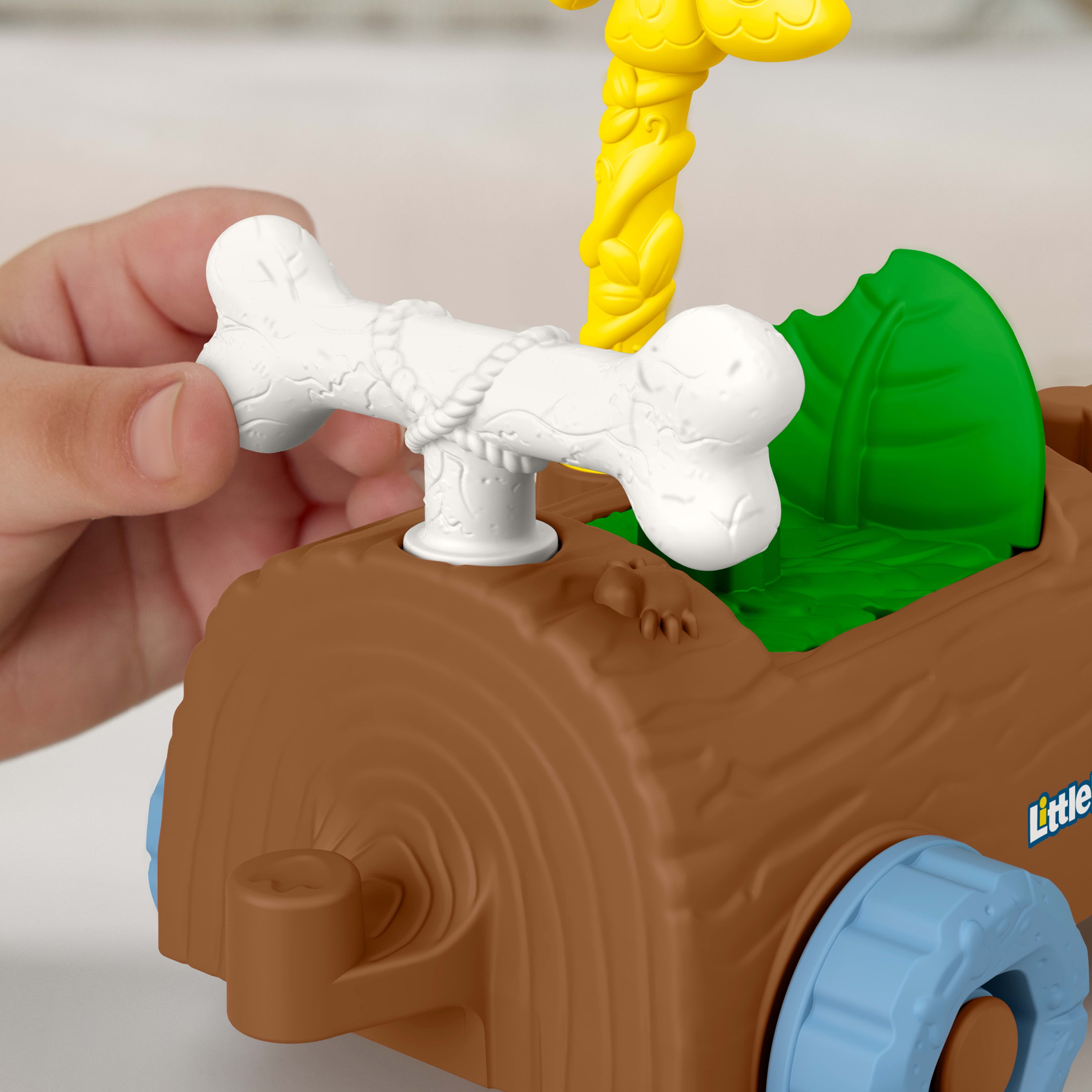 Fisher-Price Little People Dinosaur Parade Log Car & Figure Set Toddler Toy, 3 Pieces - Walmart Exclusive