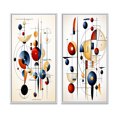 thumbnail image 2 of Designart "Unveiling Secrets Minimalist Geometry I" Modern Geometric Framed Wall Art Set Of 2 - Modern White Gallery Wall Frame Set For Home Decor, 2 of 6