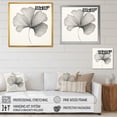 thumbnail image 4 of Designart "Minimalist Ginkgo Leaves In Grey And White" Leaves Canvas Prints, 4 of 7