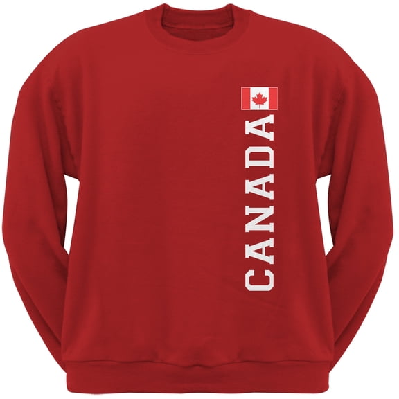 World Cup Canada Red Adult Crew Neck Sweatshirt - Large