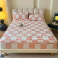 thumbnail image 1 of Aursykel Classic Checkerboard Pattern Fitted Sheet Protective Cover for Mattress Breathable Polyester Quilted Non Slip Skin Care Craftsmanship Great for Multiple Bedroom Styles, 1 of 6