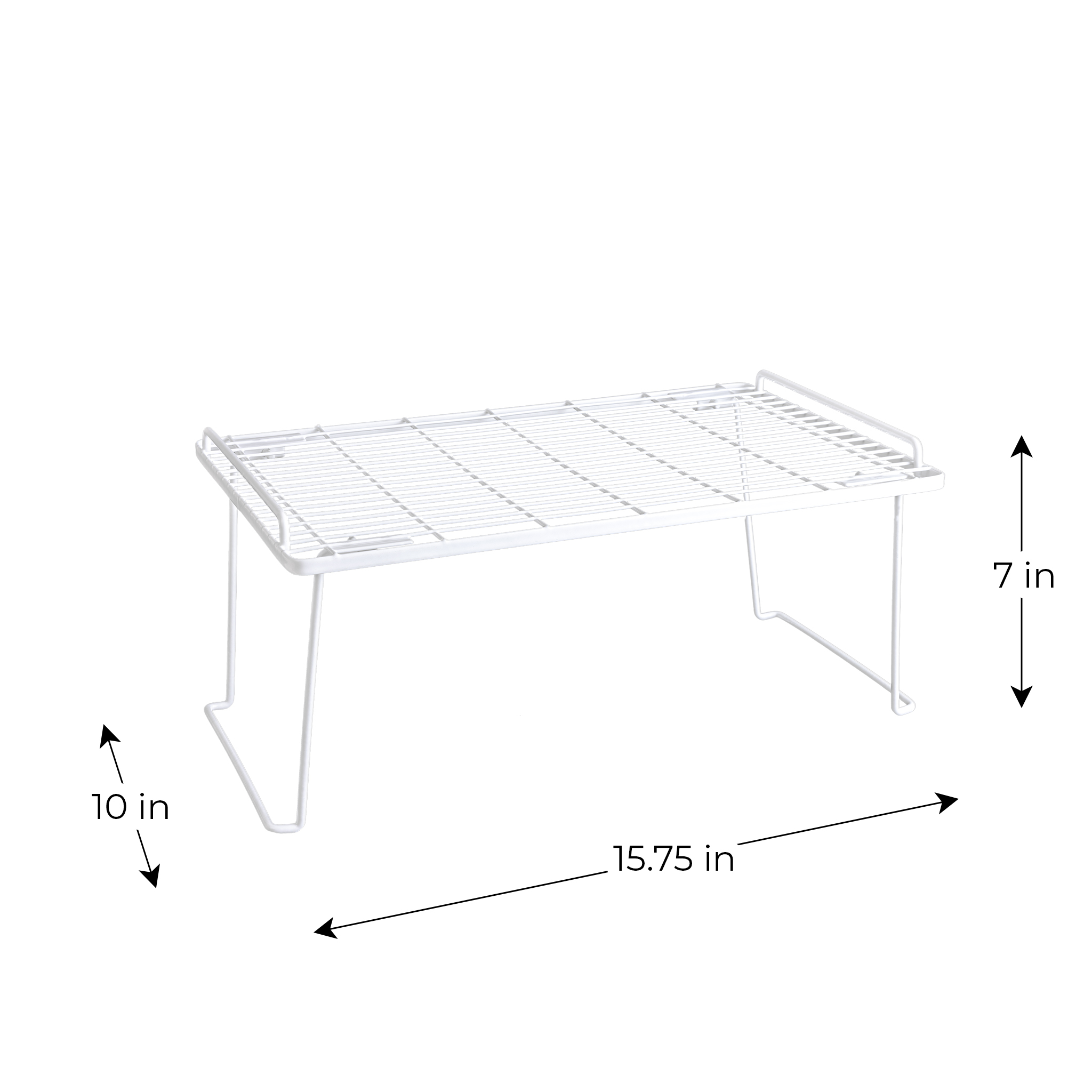 Mainstays Folding Metal Kitchen Pantry Organization Wire Shelf, White - image 5 of 8