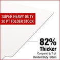 thumbnail image 7 of 20 pt Super Heavy Duty Color Folders, Full Cut End Tab, Letter Size, White (Box of 40), 7 of 7