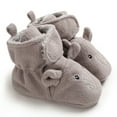 thumbnail image 5 of Baby Girls Boys Cozy Fleece Booties Elephant Design Newborn Shoes Infant Footwear (Gray Elephant, 6-12 Months), 5 of 13