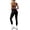 Black, variant on PISONIC Womens Workout Sets Adjustable Straps Sports Bras and High Waist Leggings Sets Pilates 2 Piece Outfits for Women