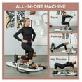 thumbnail image 3 of Foldable Sissy Squat Machine, Hip Thrust Machine with Push Up Stand, Multipurpose Glute Workout Equipment for Home Gym White, 3 of 9