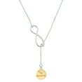 thumbnail image 1 of Delight Jewelry Goldtone Te Quiero Disc Silver tone Elegant Infinity Lariat Necklace, 1 of 4