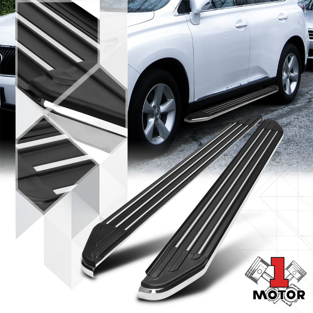Black w/Polished Trim 5.5" Running Step Board Bar for 1015 Lexus RX350