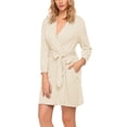 thumbnail image 3 of Zeagoo Womens Knit Bathrobe Thin Robes Soft Cozy Sleepwear Lightweight Robe, 3 of 5