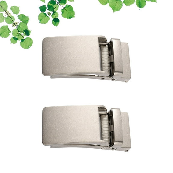 OFFIGAM 2Pcs Mens Automatic Belt Buckle Alloy Ratchet Style for Formal Straps