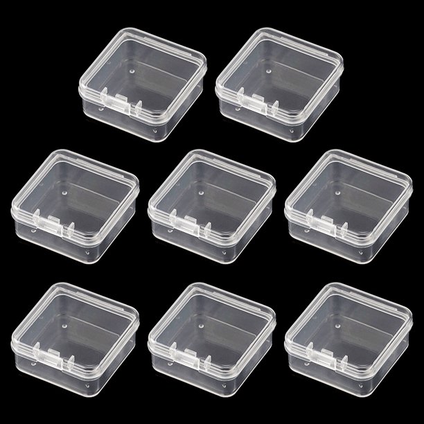 Dinheiro 8 Piezas Contenedores de Almacenamiento de Cuentas de Plástico Transparente Caja Organizadores de Cajones con Tapa para Tarjetas de Cuentas y Otros Accesorios de Manualidades