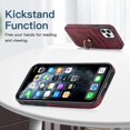 thumbnail image 4 of Funda de piel estilo vintage para iPhone 11 Pro con ranura para tarjetas, anillo giratorio de 360 grados, protección para la cámara, protección en las 4 esquinas, funda de teléfono muy resistente., 4 of 5