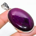 thumbnail image 2 of Purple Labradorite Gemstone Handmade 925 Sterling Silver Pendant 2.52", 2 of 2