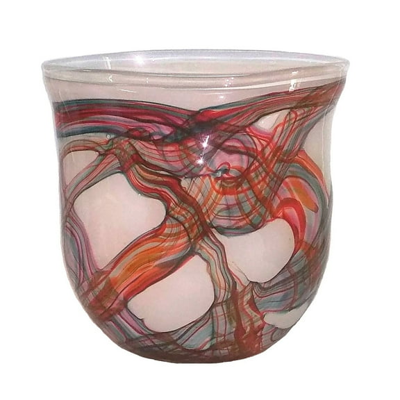 Elegant and Modern Decorative Classical Glass and Marble Vase for Housewarming Gift - 12 Inch Glass Vase, Aurora