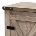 thumbnail image 4 of Wayne Modern Contemporary Farmhouse Oak Brown Finished Wood 2-Door Shoe Storage Cabinet, 4 of 10