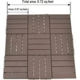 thumbnail image 5 of TOTAL Outdoor Living 12" x 12" Composite Deck Tiles,44 Pack Interlocking Plastic Flooring for Patio, Deck,and Outdoor Spaces, Dark Brown, 5 of 7